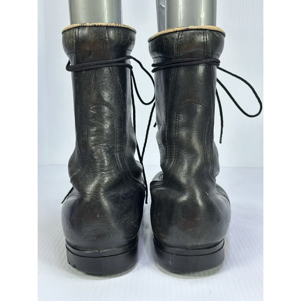 Vintage RO Search Military Boots Mens 11.5 M Black Leather Jump Combat USA 5-85